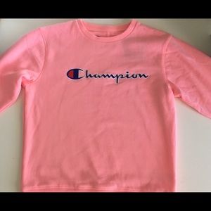 pink champion crewneck